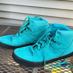 Men's Teal High-Top Canvas Sneakers